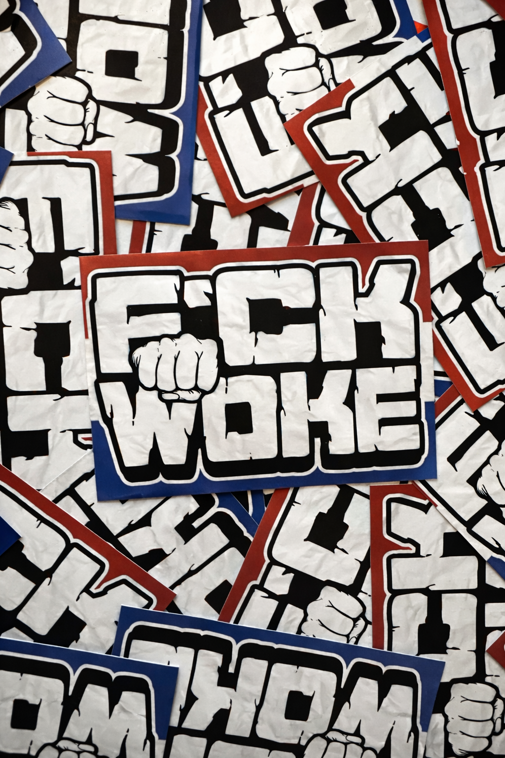 F*CK WOKE stickers (10,5x7,4 CM)