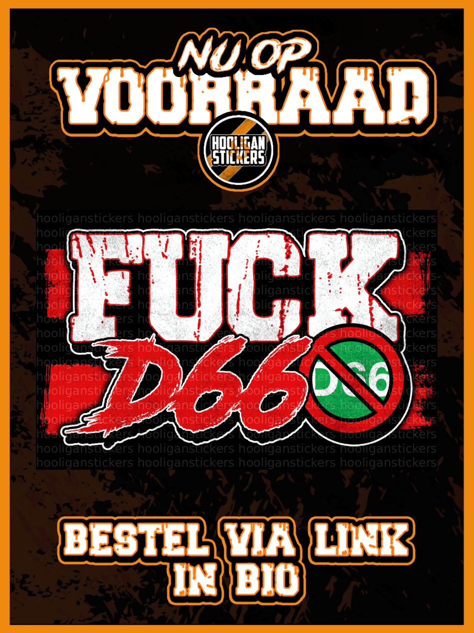 Fuck D66 Mini-stickers (8,5x5,5 CM)