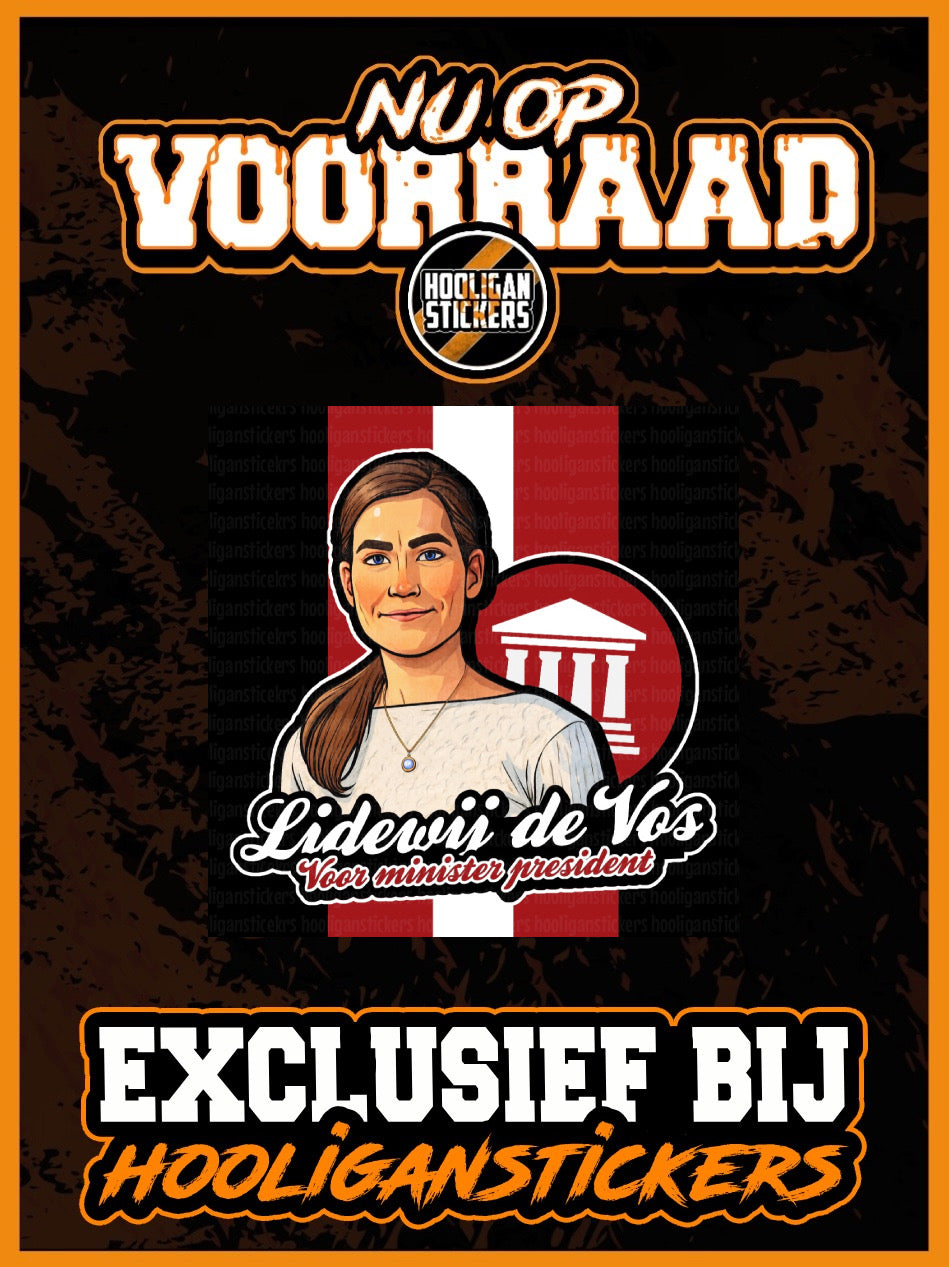 PRE ORDER Lidewij de Vos voor minister president stickers (10x10 CM)