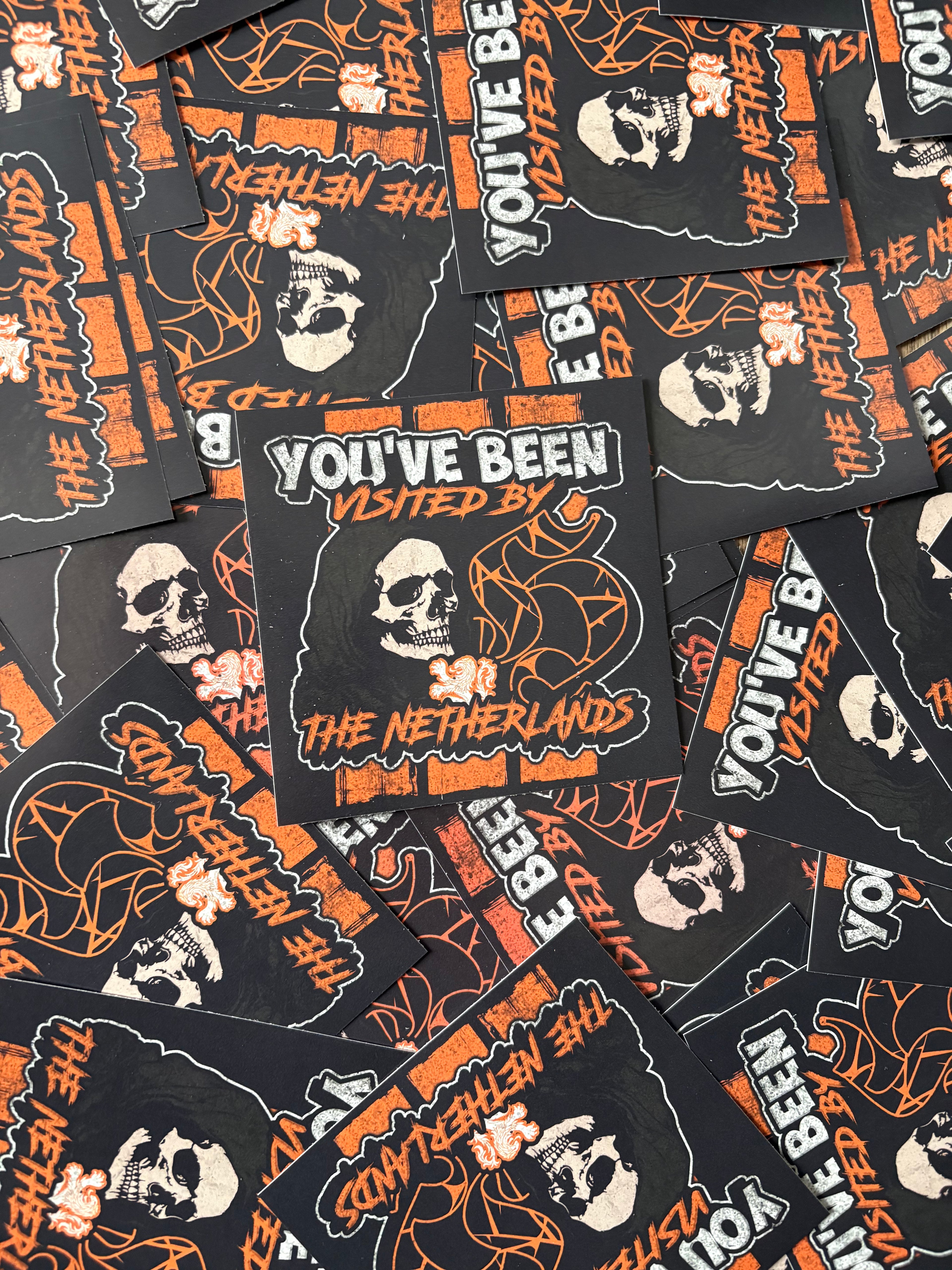 Youve been visited by the netherlands 𝕳 stickers (10x10 CM)