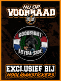 Goodnight Antifaside stickers (Rond 10CM)