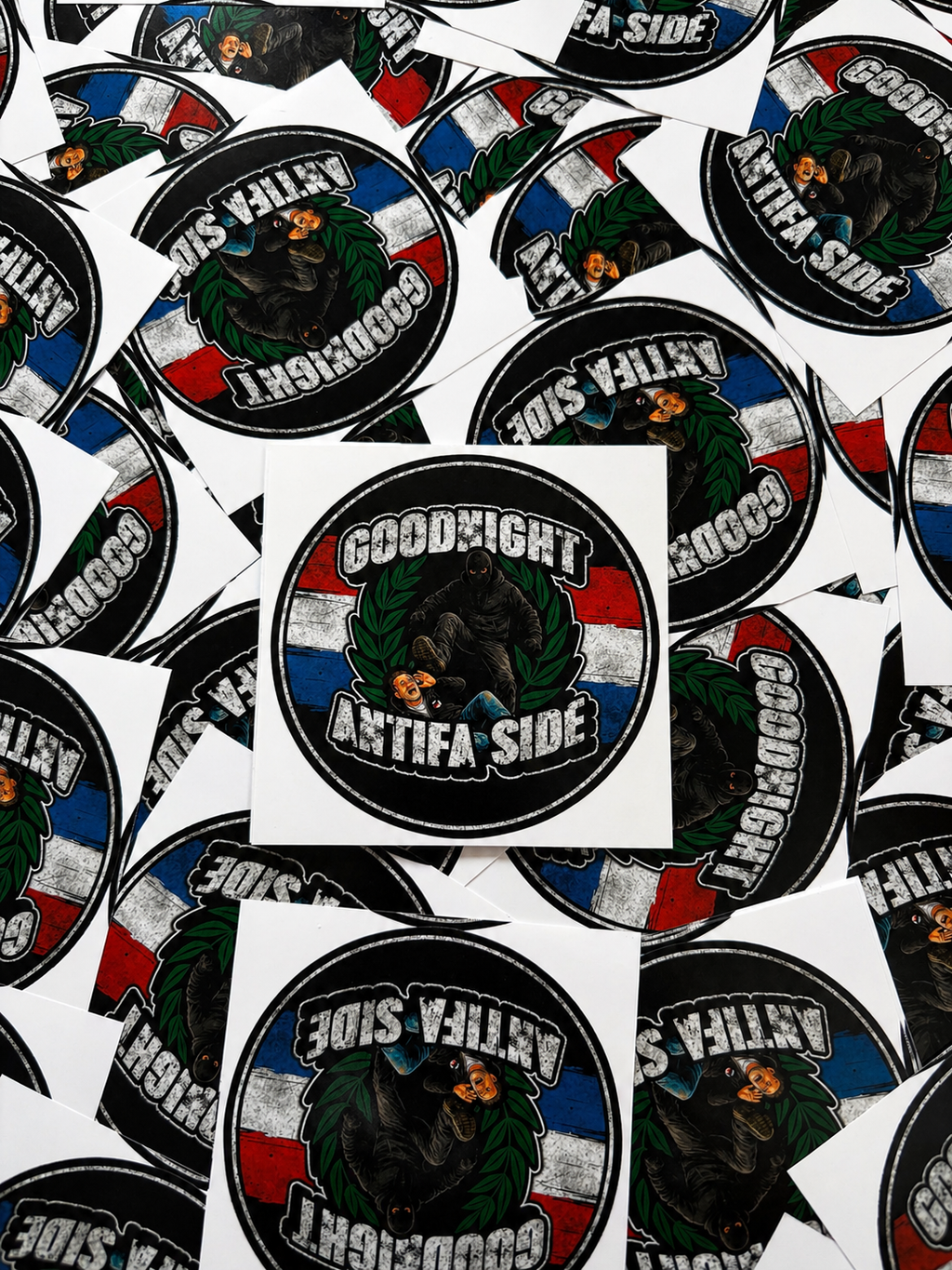 Goodnight Antifaside stickers (Rond 10CM)