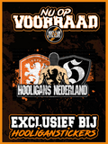HOOLIGANS NEDERLAND mini-stickers (8,5x5,5 CM)