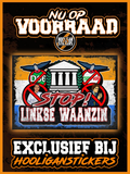 Stop linkse waanzin stickers (7,4x10,5)