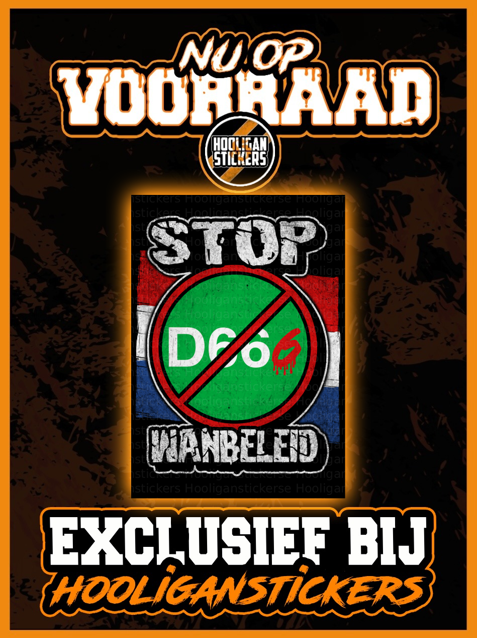 Stop Wanbeleid XXL stickers (15x21CM)