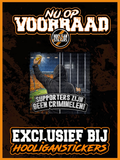 Supporters geen Criminelen stickers (10x10 CM)
