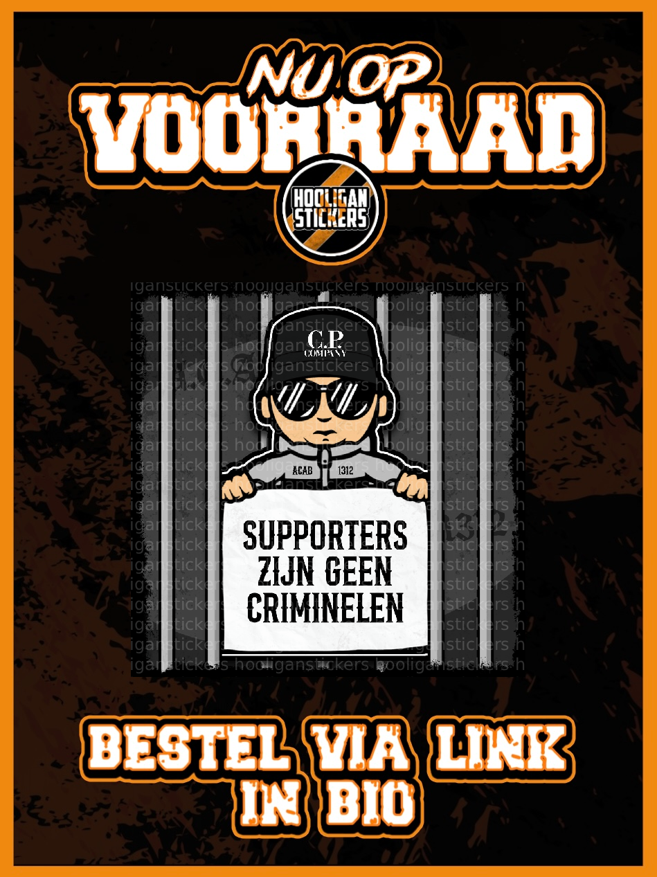 Supporters geen Criminelen stickers (10x10 CM)