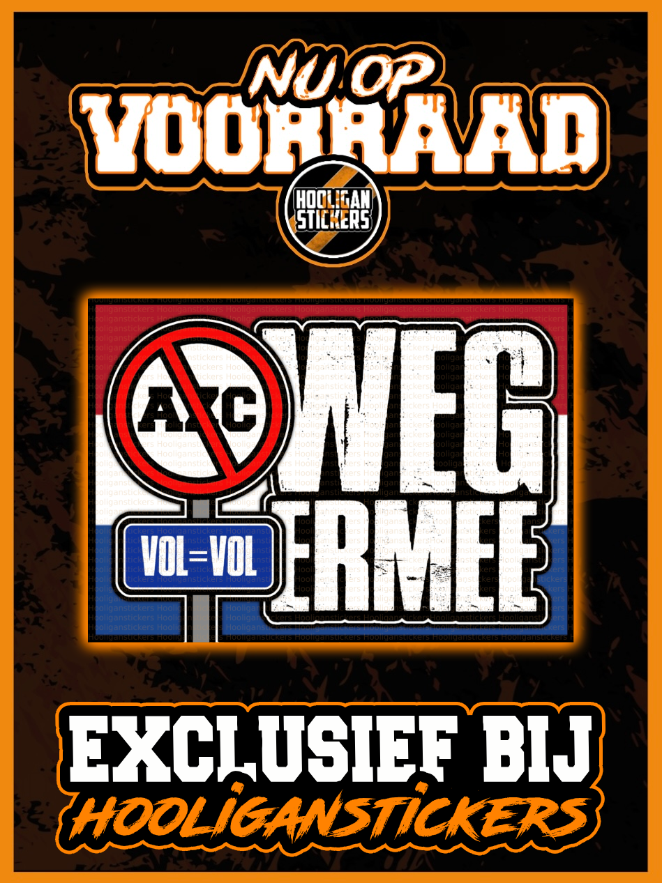 AZC weg ermee mini stickers (5,2x7,4 CM)
